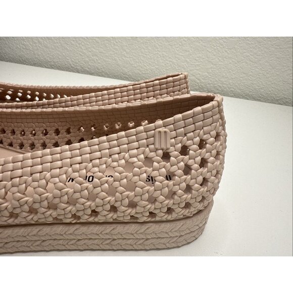 Melissa + Jason Wu Open Toe Camilla Woven Jelly Sandals Size 8 - Picture 4 of 11